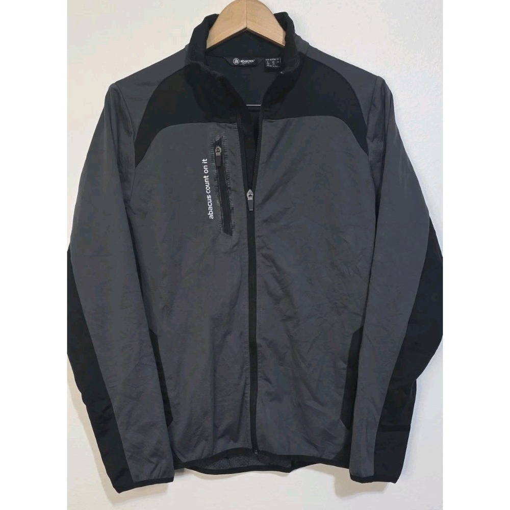 ABACUS Arden Women Gray Black Jacket Full Zip XS Golf Outdoor Softshell‎ EUC